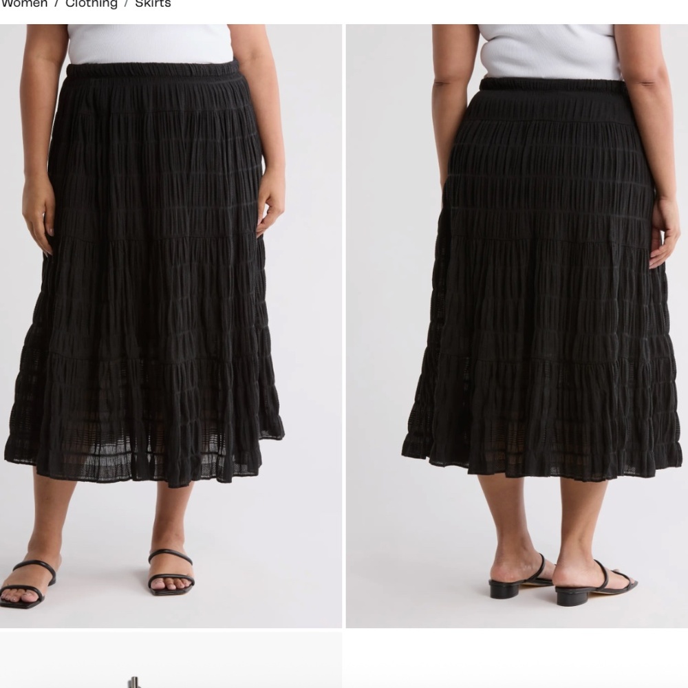 Max Studio Tiered Maxi Skirt NWT